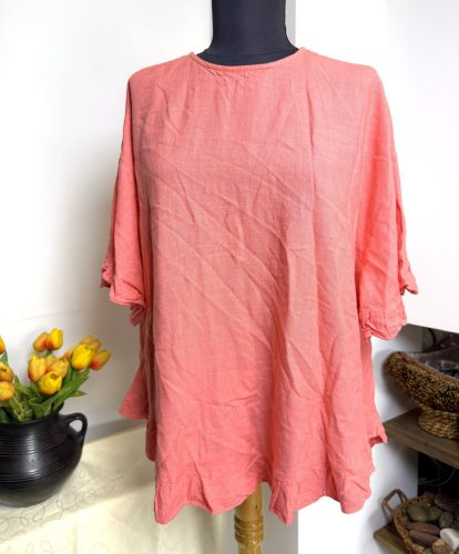 Fodros lenvászon blúz (M)