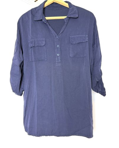 Sötétkék vászon ing (M)