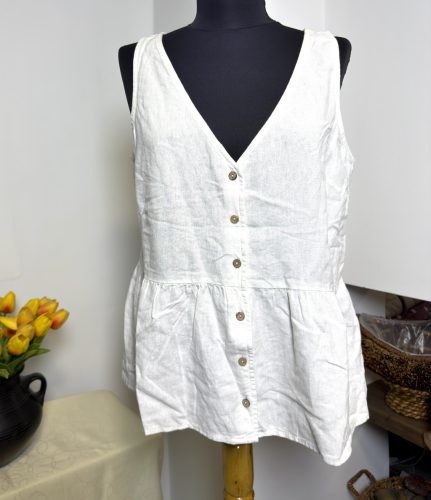 Papaya vászon blúz (S)