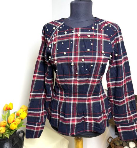 H&M kockás blúz (S)